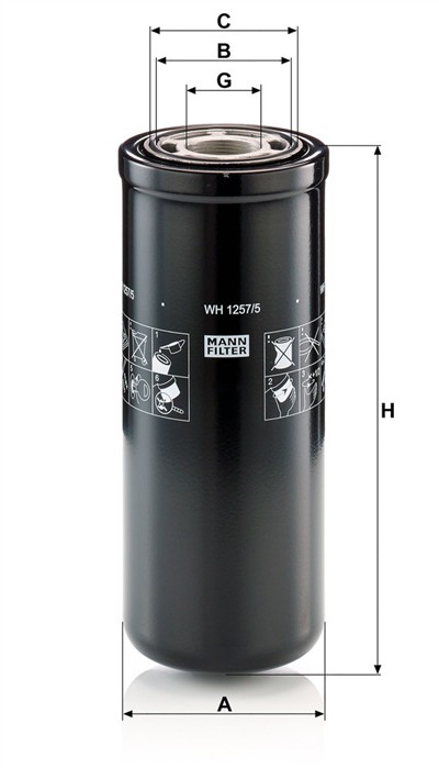 MANN-FILTER WH 1257/5 EAN: 4011558068547.