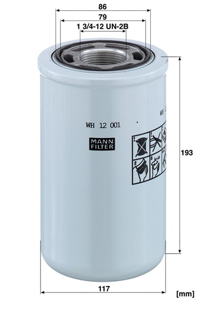 MANN-FILTER WH 12 001 EAN: 4011558036461.