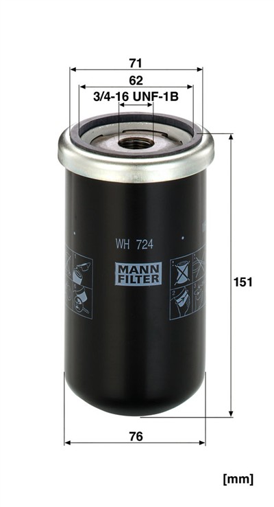 MANN-FILTER WH 724 EAN: 4011558890001.