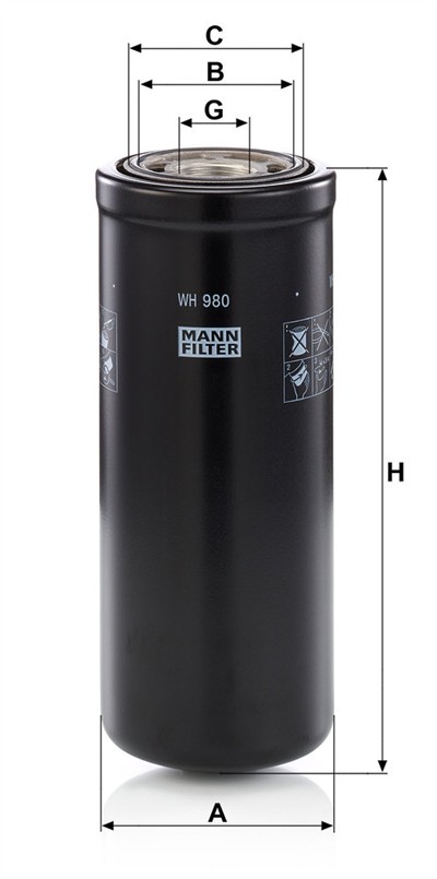 MANN-FILTER WH 980 EAN: 4011558950002.