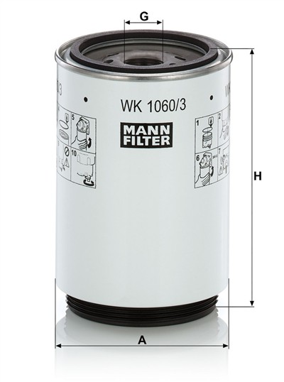 MANN-FILTER WK 1060/3 x EAN: 4011558955502.