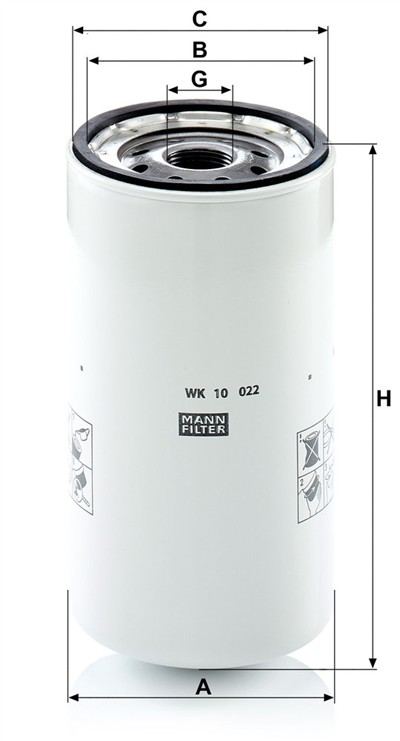 MANN-FILTER WK 10 022 EAN: 4011558073084.