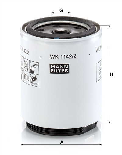MANN-FILTER WK 1142/2 X EAN: 4011558997403.
