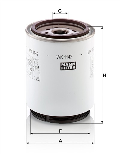 MANN-FILTER WK 1142 x EAN: 4011558957902.