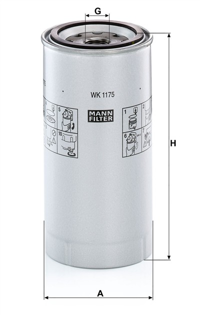 MANN-FILTER WK 1175 X EAN: 4011558958008.