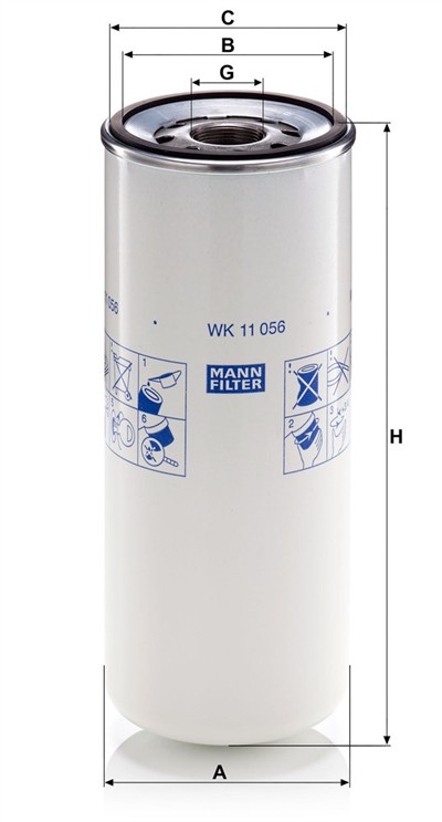 MANN-FILTER WK 11 056 EAN: 4011558825072.
