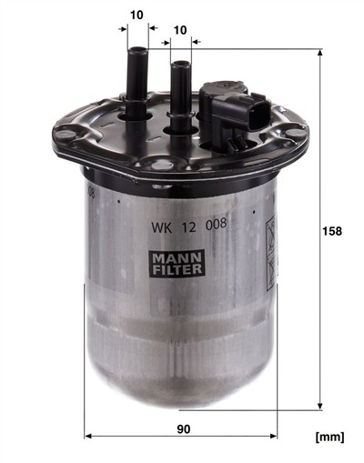 MANN-FILTER WK 12 008 EAN: 4011558815561.