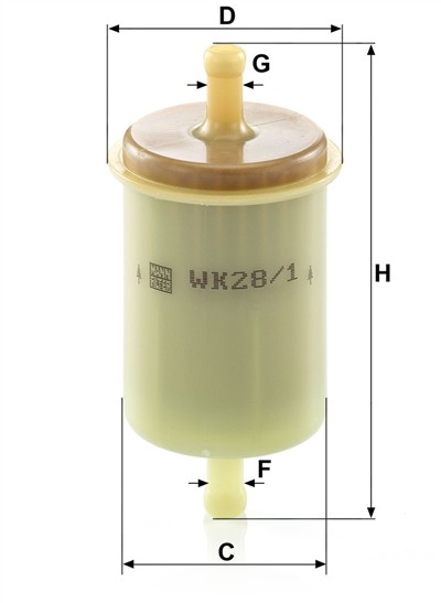 MANN-FILTER WK 28/1 EAN: 4011558080655.