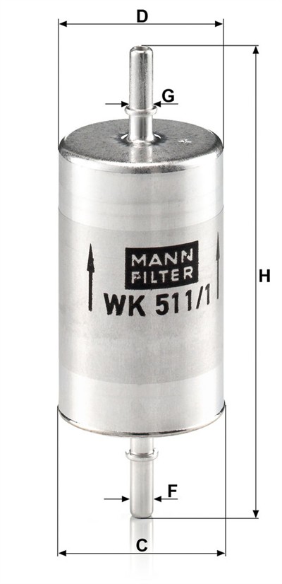 MANN-FILTER WK 511/1 EAN: 4011558944001.