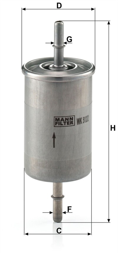 MANN-FILTER WK 512/2 EAN: 4011558939502.