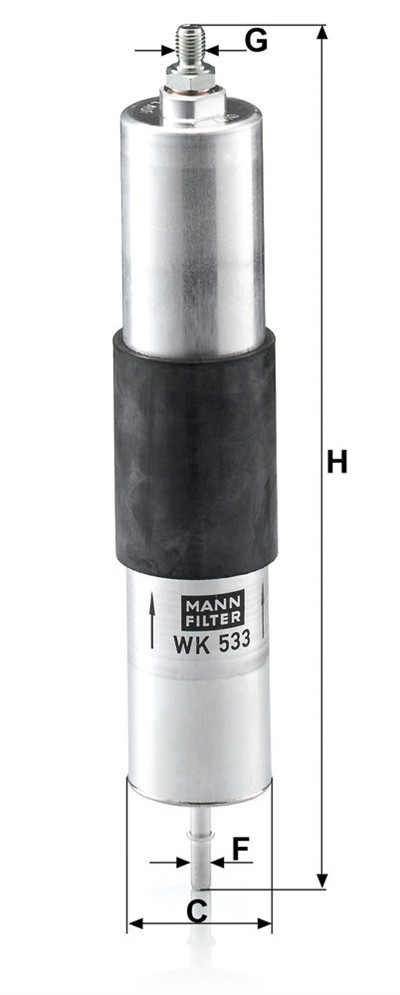 MANN-FILTER WK 533 EAN: 4011558940706.