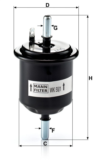MANN-FILTER WK 55/1 EAN: 4011558943806.