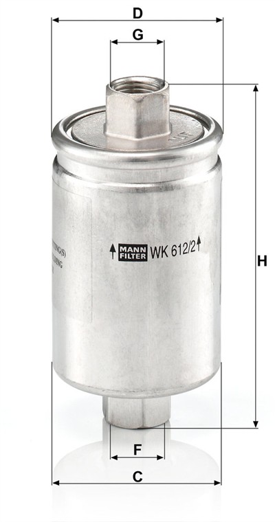 MANN-FILTER WK 612/2 EAN: 4011558915209.