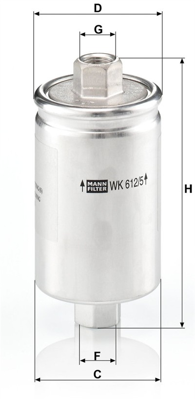 MANN-FILTER WK 612/5 EAN: 4011558917807.
