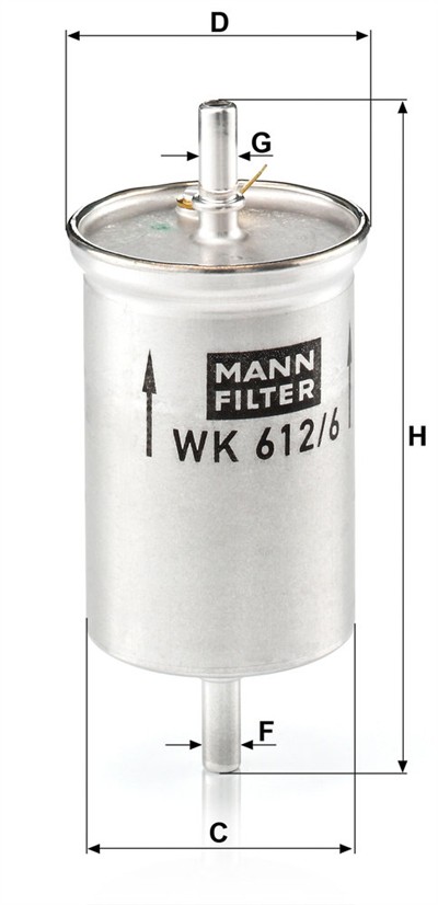 MANN-FILTER WK 612/6 EAN: 4011558939007.