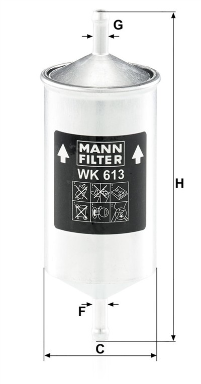MANN-FILTER WK 613 EAN: 4011558900601.