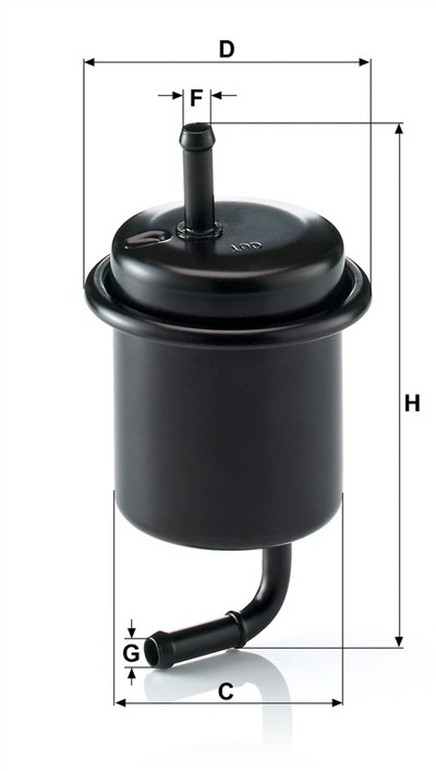 MANN-FILTER WK 614/47 EAN: 4011558948900.