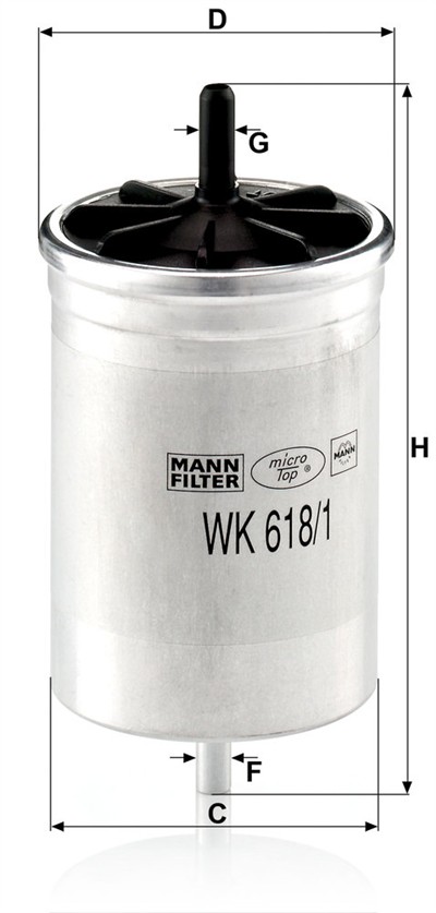 MANN-FILTER WK 618/1 EAN: 4011558907402.