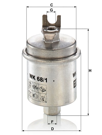 MANN-FILTER WK 68/1 x EAN: 4011558916008.