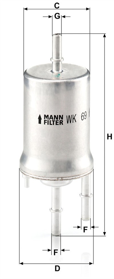 MANN-FILTER WK 69 EAN: 4011558955106.