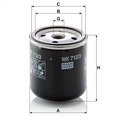 MANN-FILTER WK 712/3 EAN: 4011558905903.