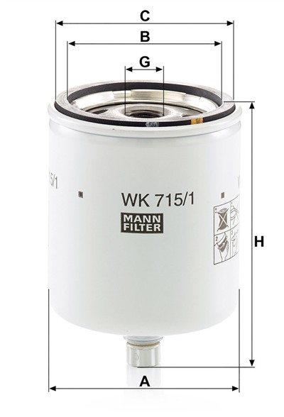 MANN-FILTER WK 715/1 X EAN: 4011558964603.