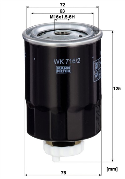 MANN-FILTER WK 716/2 X EAN: 4011558962104.