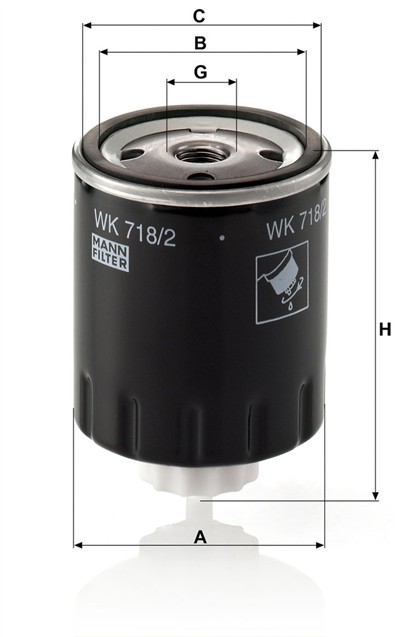MANN-FILTER WK 718/2 EAN: 4011558909307.