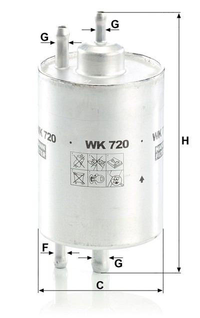 MANN-FILTER WK 720 EAN: 4011558916909.