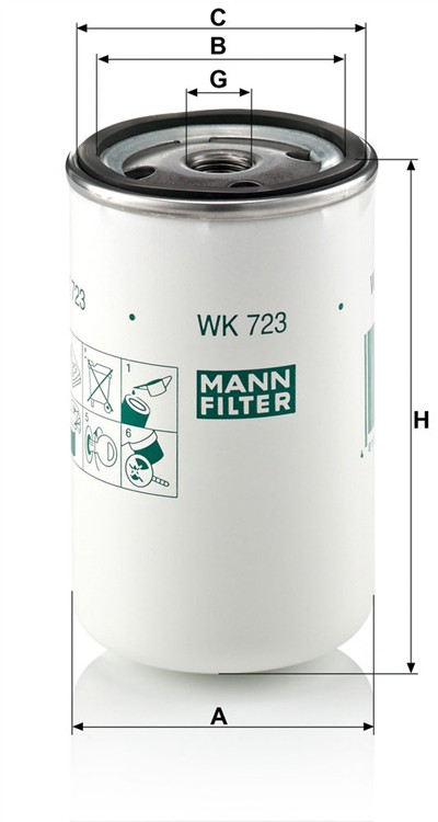 MANN-FILTER WK 723 EAN: 4011558900908.
