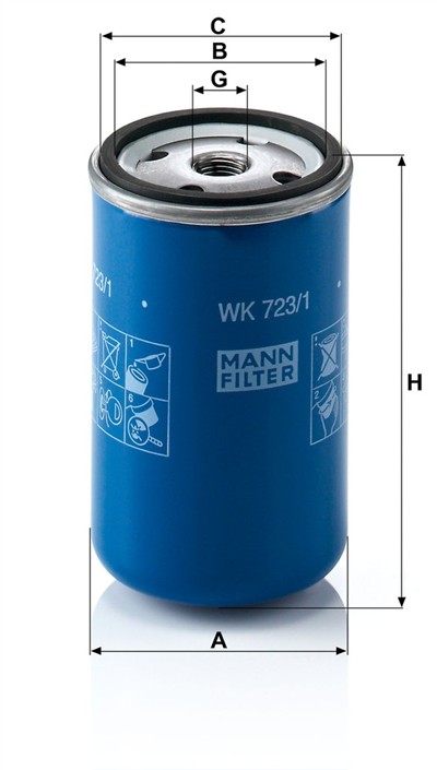 MANN-FILTER WK 723/1 EAN: 4011558905101.