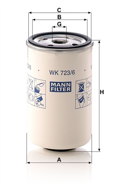 MANN-FILTER WK 723/6 EAN: 4011558036041.