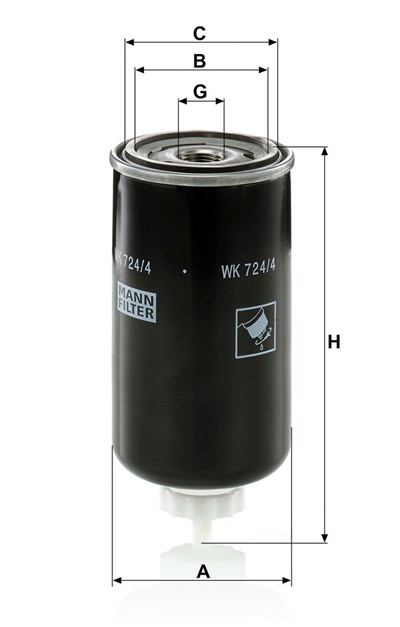 MANN-FILTER WK 724/4 EAN: 4011558007201.