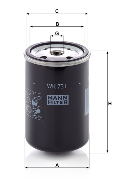 MANN-FILTER WK 731 EAN: 4011558901004.
