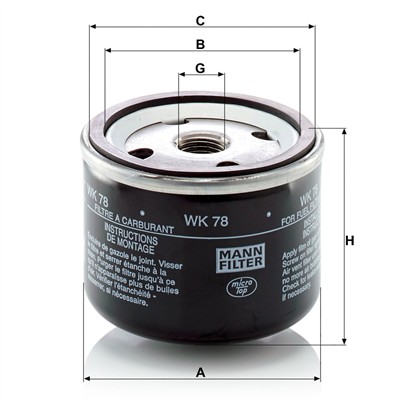 MANN-FILTER WK 78 EAN: 4011558908508.