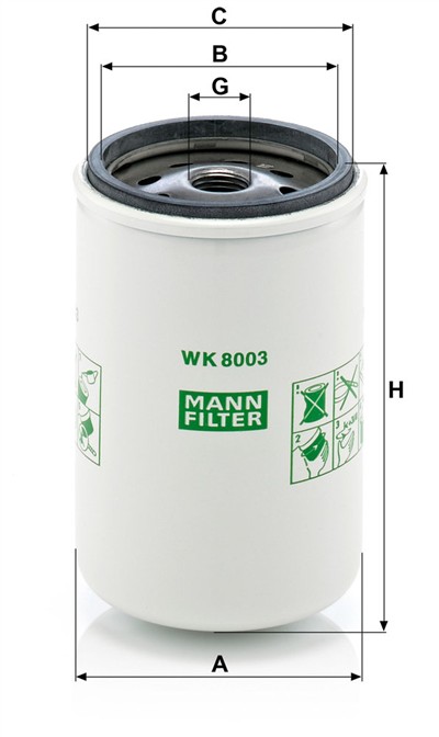 MANN-FILTER WK 8003 X EAN: 4011558964702.