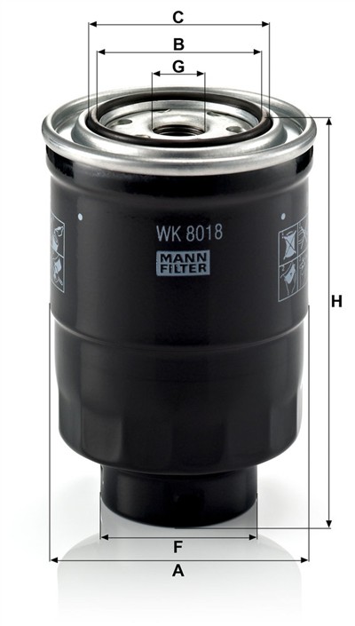 MANN-FILTER WK 8018 X EAN: 4011558011109.
