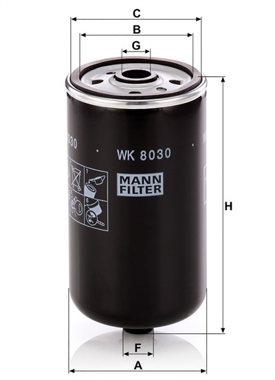 MANN-FILTER WK 8030 EAN: 4011558046736.