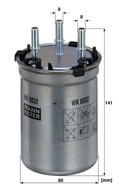 MANN-FILTER WK 8032 EAN: 4011558082765.
