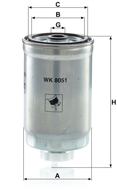 MANN-FILTER WK 8051 EAN: 4011558080839.