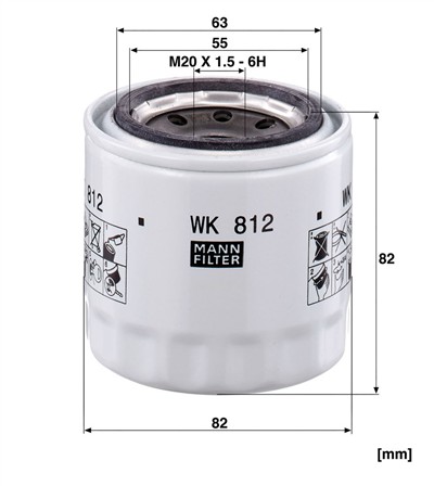 MANN-FILTER WK 812 EAN: 4011558931100.