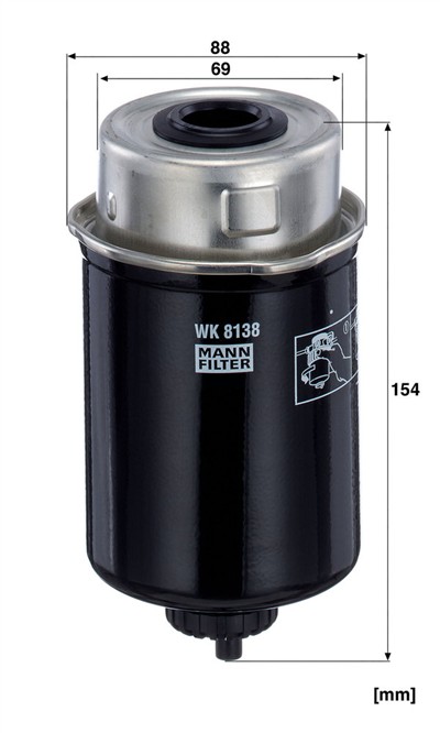 MANN-FILTER WK 8138 EAN: 4011558961503.