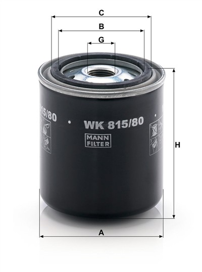 MANN-FILTER WK 815/80 EAN: 4011558909703.