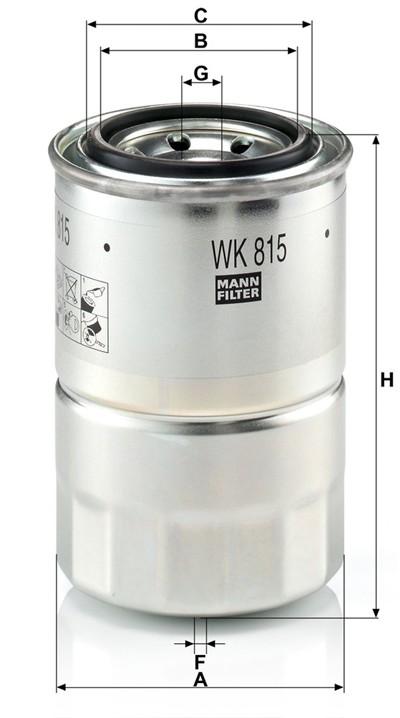 MANN-FILTER WK 815 x EAN: 4011558906504.