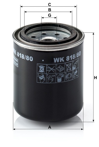 MANN-FILTER WK 818/80 EAN: 4011558909901.