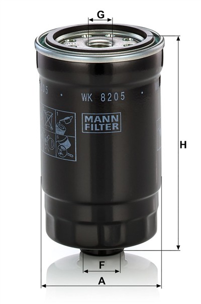 MANN-FILTER WK 8205 EAN: 4011558809799.