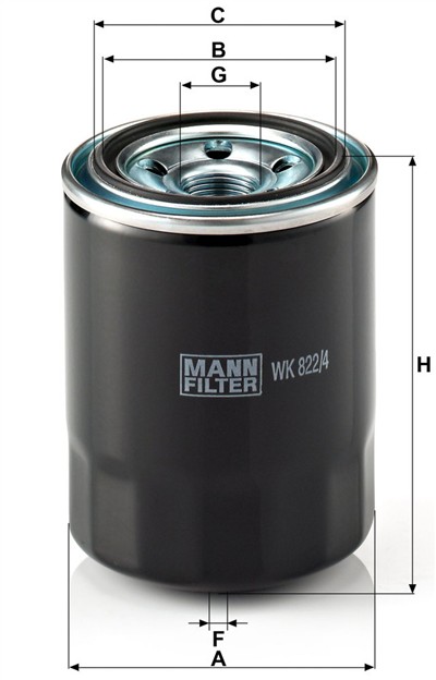 MANN-FILTER WK 822/4 EAN: 4011558943509.