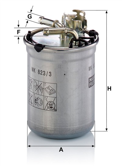 MANN-FILTER WK 823/3 x EAN: 4011558954901.