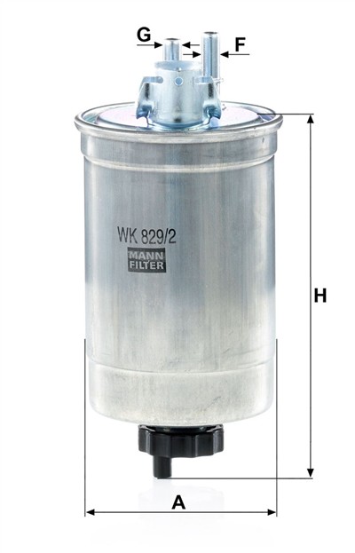MANN-FILTER WK 829/2 EAN: 4011558946906.