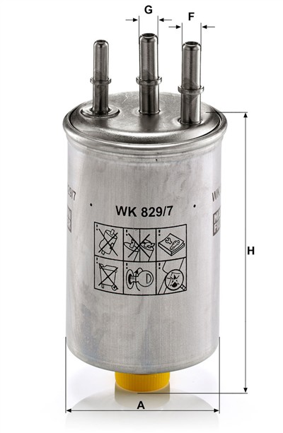 MANN-FILTER WK 829/7 EAN: 4011558971700.